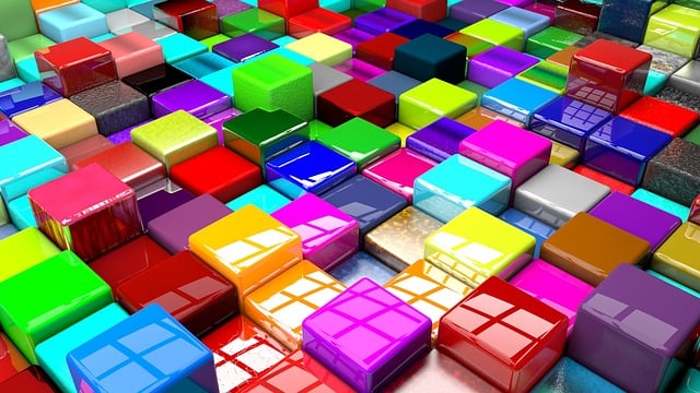 Download free HD stock image of Color Palette Free color palette cube illustration
