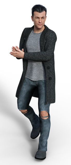 Free man jacket wardrobe illustration