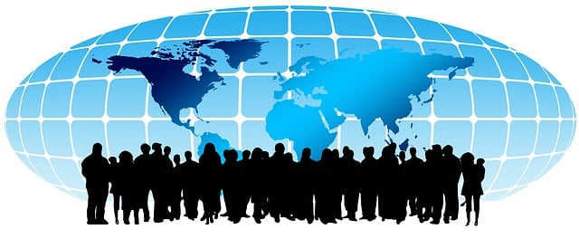 Free crowd people continents illustration