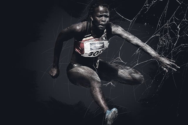 Free athletics sport hurdles illustration