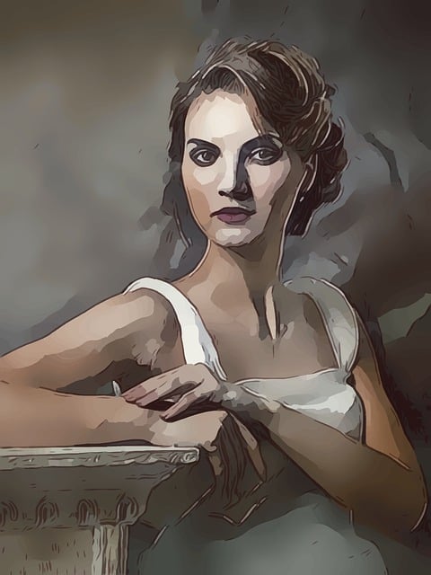 Free woman female pose illustration