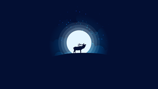 Free moon deer wild illustration