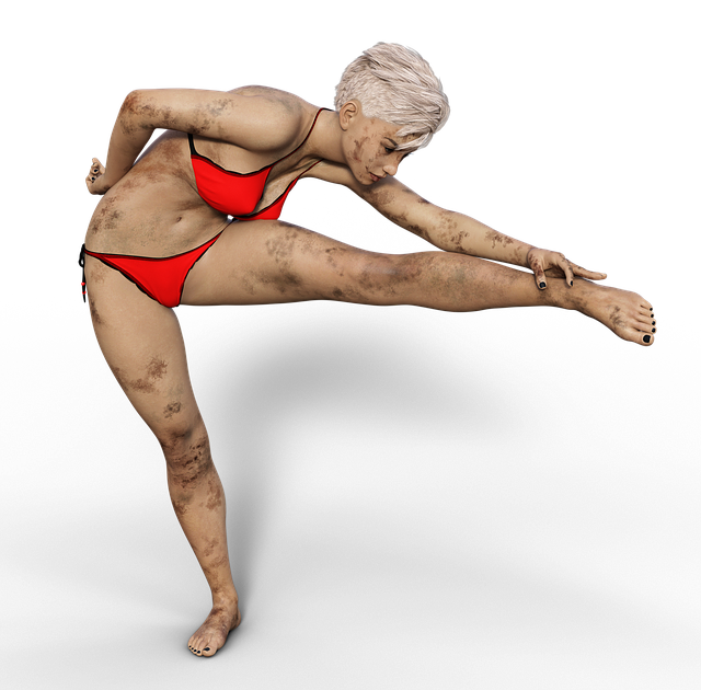 Free woman gymnastics stretch illustration