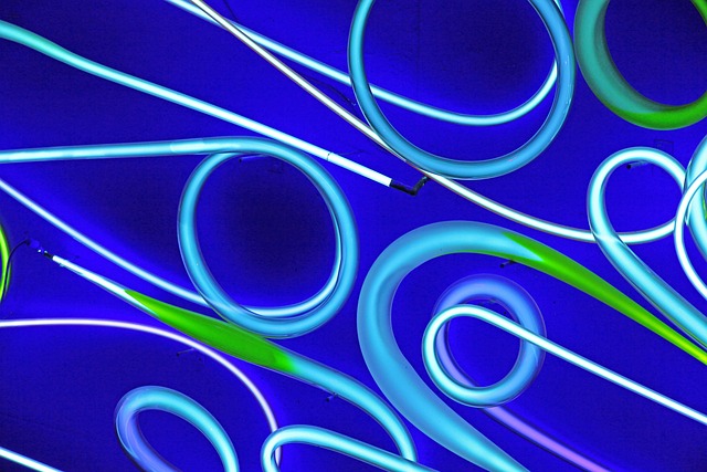 Free Neon Blue photo and picture