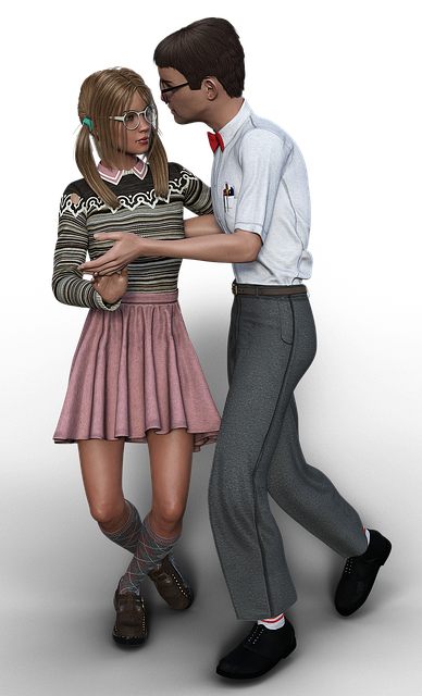Free nerd man woman illustration