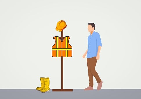 profesionales en construcción, reforma, decoración Buscador de Profesionales Pro2meet, Ilustración vector de hombre y ropa de obrero