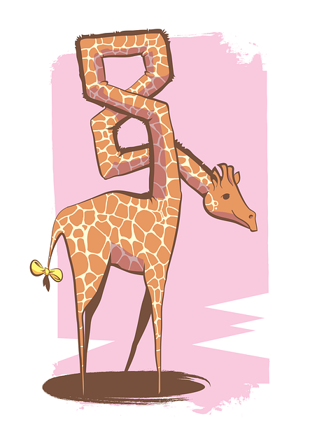 Free march 8 giraffe for design vector