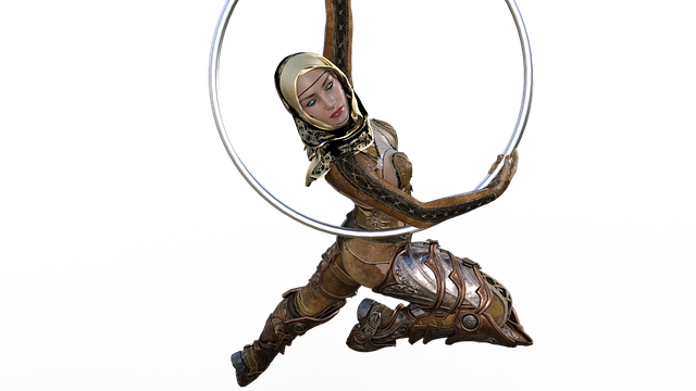 Free female action 3d character illustration