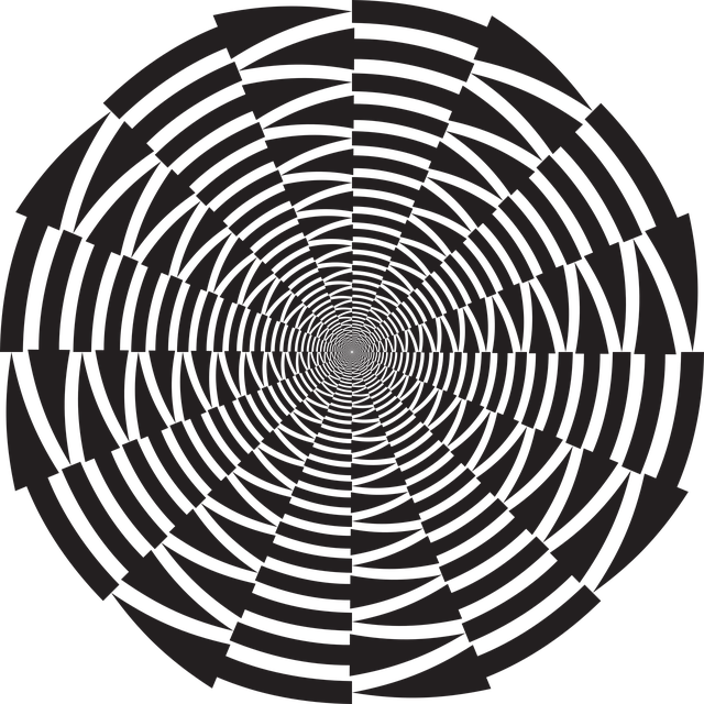 Free arrows optical illusion vortex vector