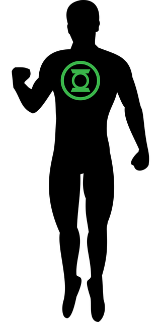 Силуэт, Супер-Герой, Green Lantern