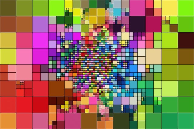 Free abstract squares arrangement illustration