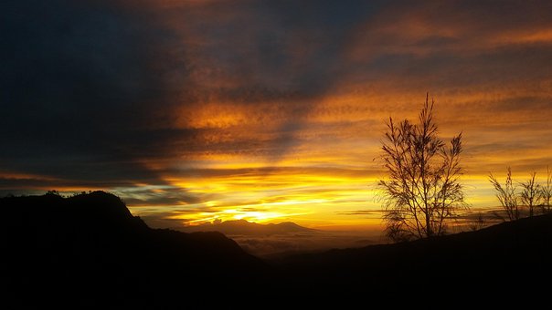 Java, Pôr Do Sol, Paraíso, Ásia