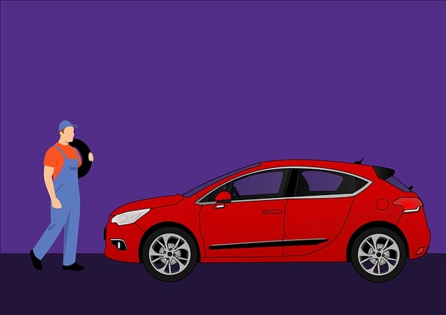 Free workshop tire store illustration