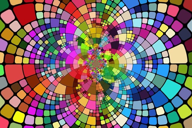 Free abstract squares arrangement illustration