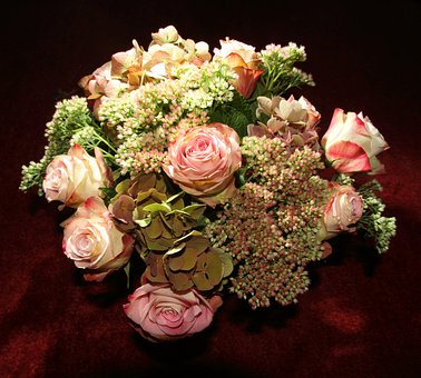 Rose, Blumenstrauß, Blume, Hochzeit