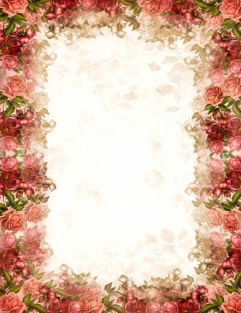 Free Shabby Chic Roses Stationery illustration and picture