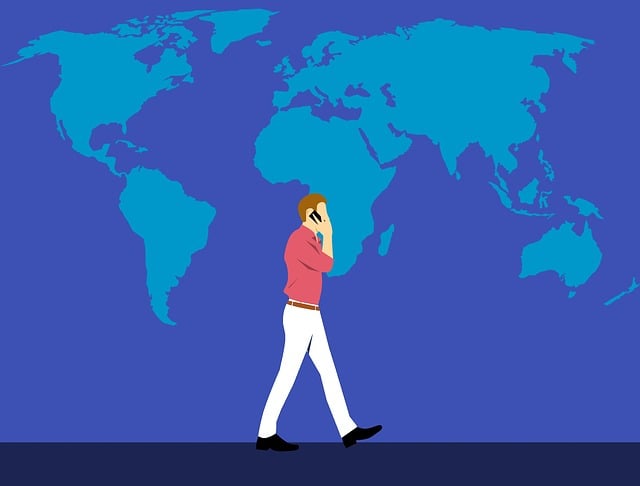 Free world map roaming international illustration
