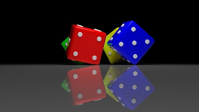 Free chance gambling dice illustration