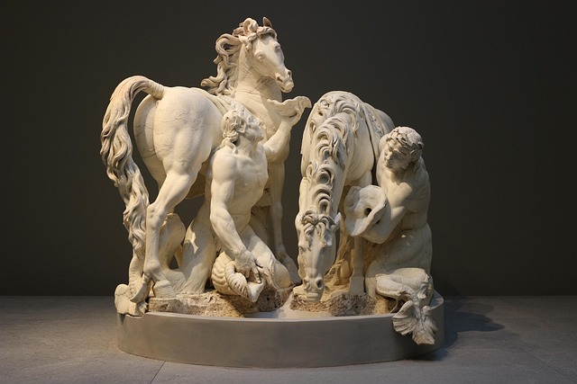 Escultura, Estatua, Caballos, Hombres