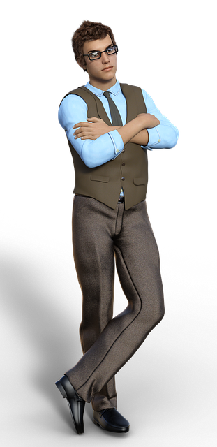 Free man office secretary illustration