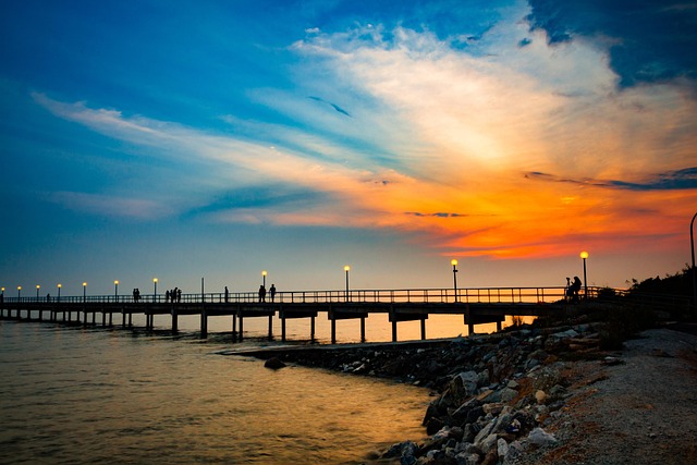 Pôr Do Sol, Agua, Crepúsculo, Ponte
