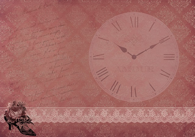 Free shoe clock flower illustration