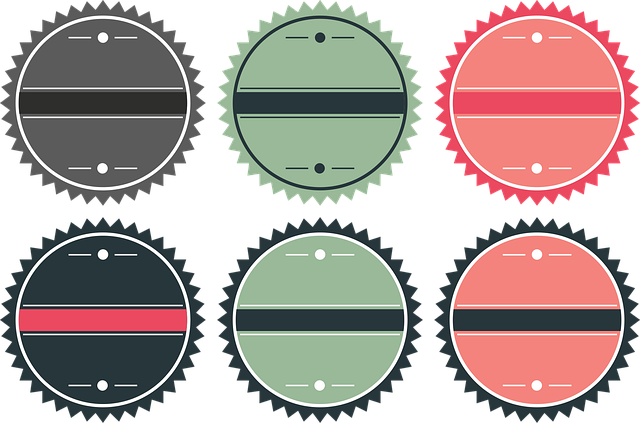 Free badge sticker description vector