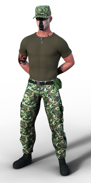 Soldat, Uniform, Mann, Lässig, Ausdruck