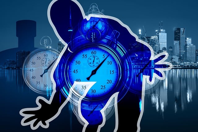 Free time time management stopwatch illustration