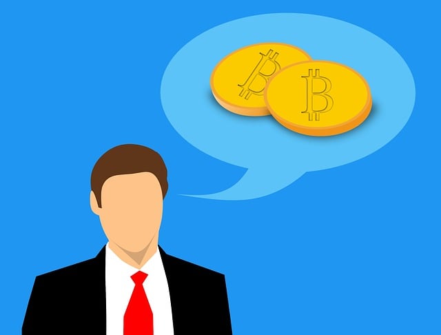Free bitcoin investment business illustration