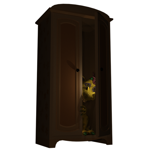 Download free HD stock image of Monster Wardrobe Free monster wardrobe nightmare illustration