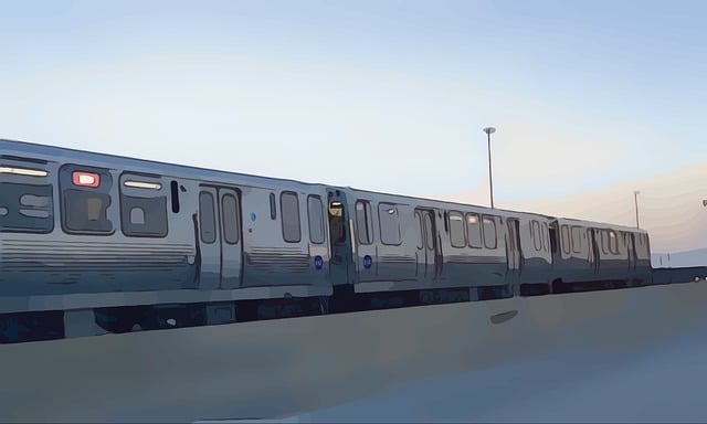Free train urban transportation illustration