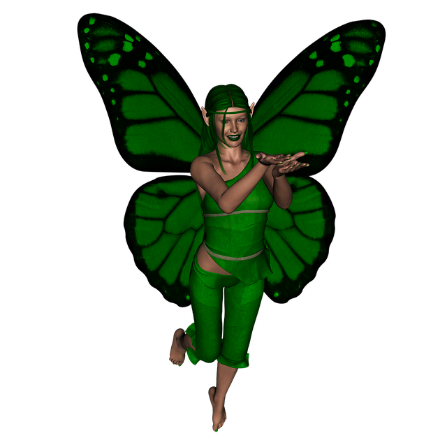 Download free HD stock image of Fairy Fantasy Free fairy fantasy green illustration