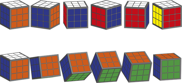 Free cubes play puzzle illustration