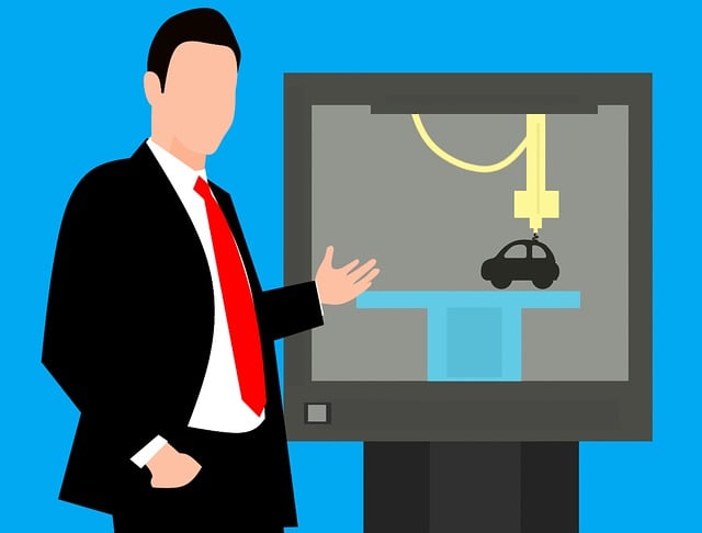 Free technology 3d print illustration