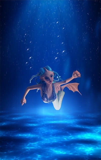 Free Siren Swimming illustration and picture