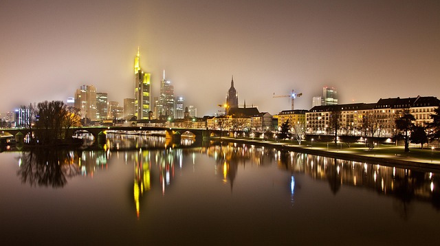 Nachtaufnahme, Frankfurt, Westhafen