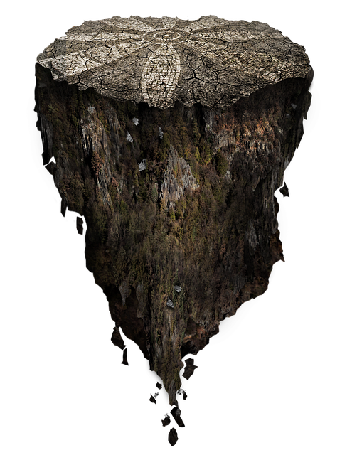 Free island floating flying illustration