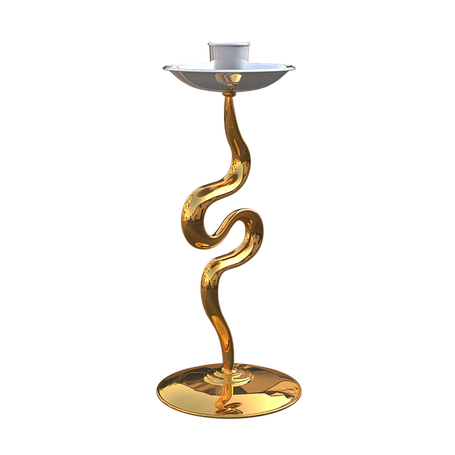 Free candlestick stand for candles metal illustration