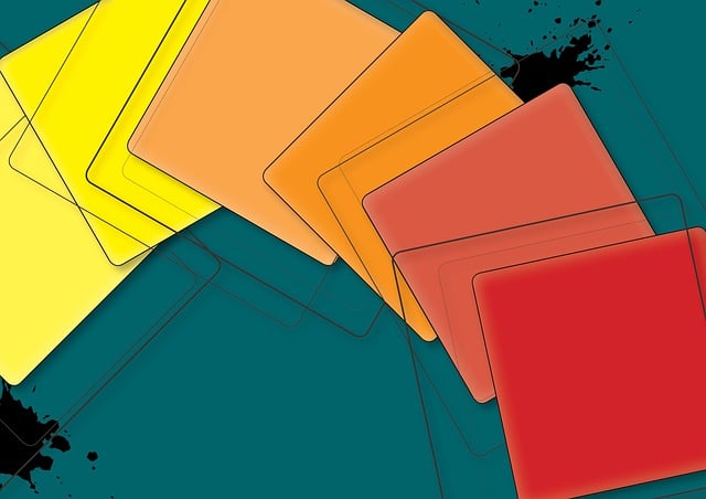 Free squares colored blot illustration