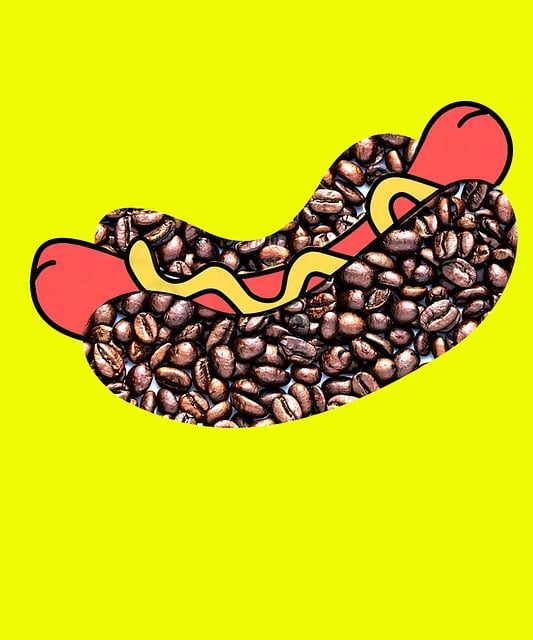 Free hotdog coffee food illustration