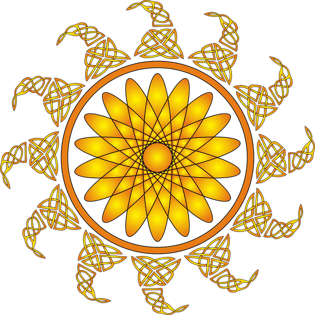 Free rosette model ornament vector