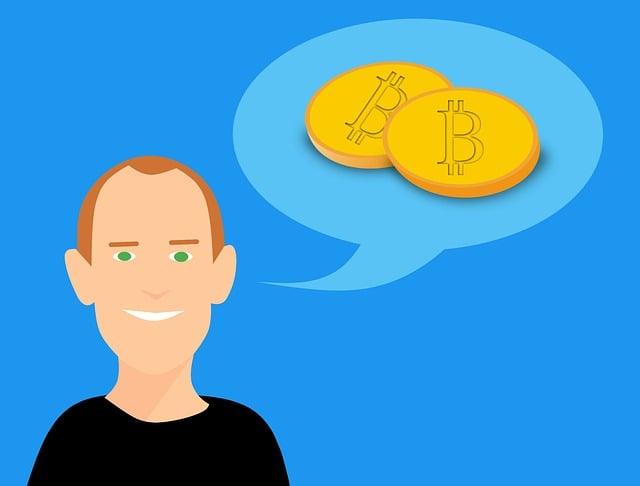 Free bitcoin investment business illustration