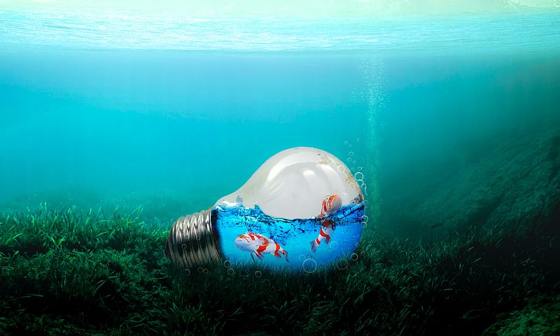 Blasen unter wasser