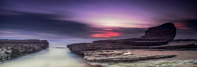 Solnedgang, Panoramisk, Vand, Sunrise