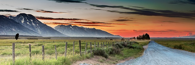 Panoramisk, Natur, Landskab, Sunrise