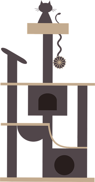 Free graphic animal cat tree illustration