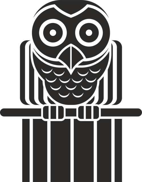 Free owl bird totem vector