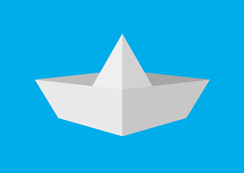 Papier, Ruderboot, Boot, Wasser