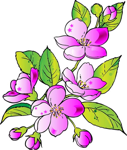 Free flowers drawing flower wallpaper vector